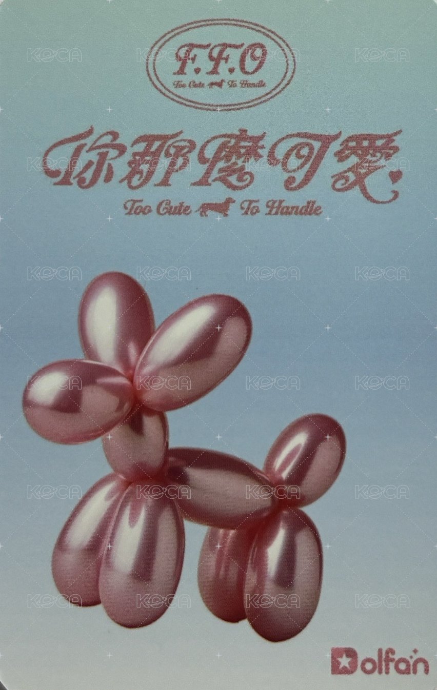 你那麼可愛 隨機小卡 Dolfan 周邊卡  背面