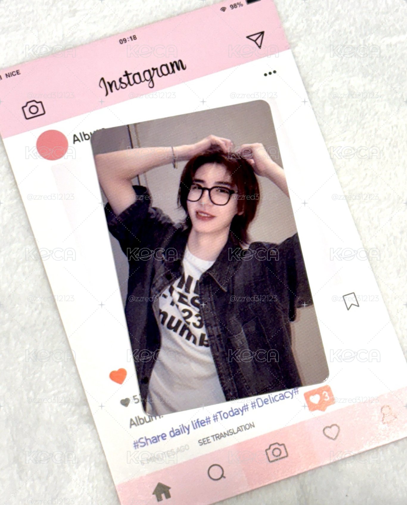 💘李涵 黑框愛心涵 2.0簽售卡