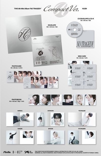 TWS NO TRAGEDY 迷五 單封一套（6張單封+6套特典）