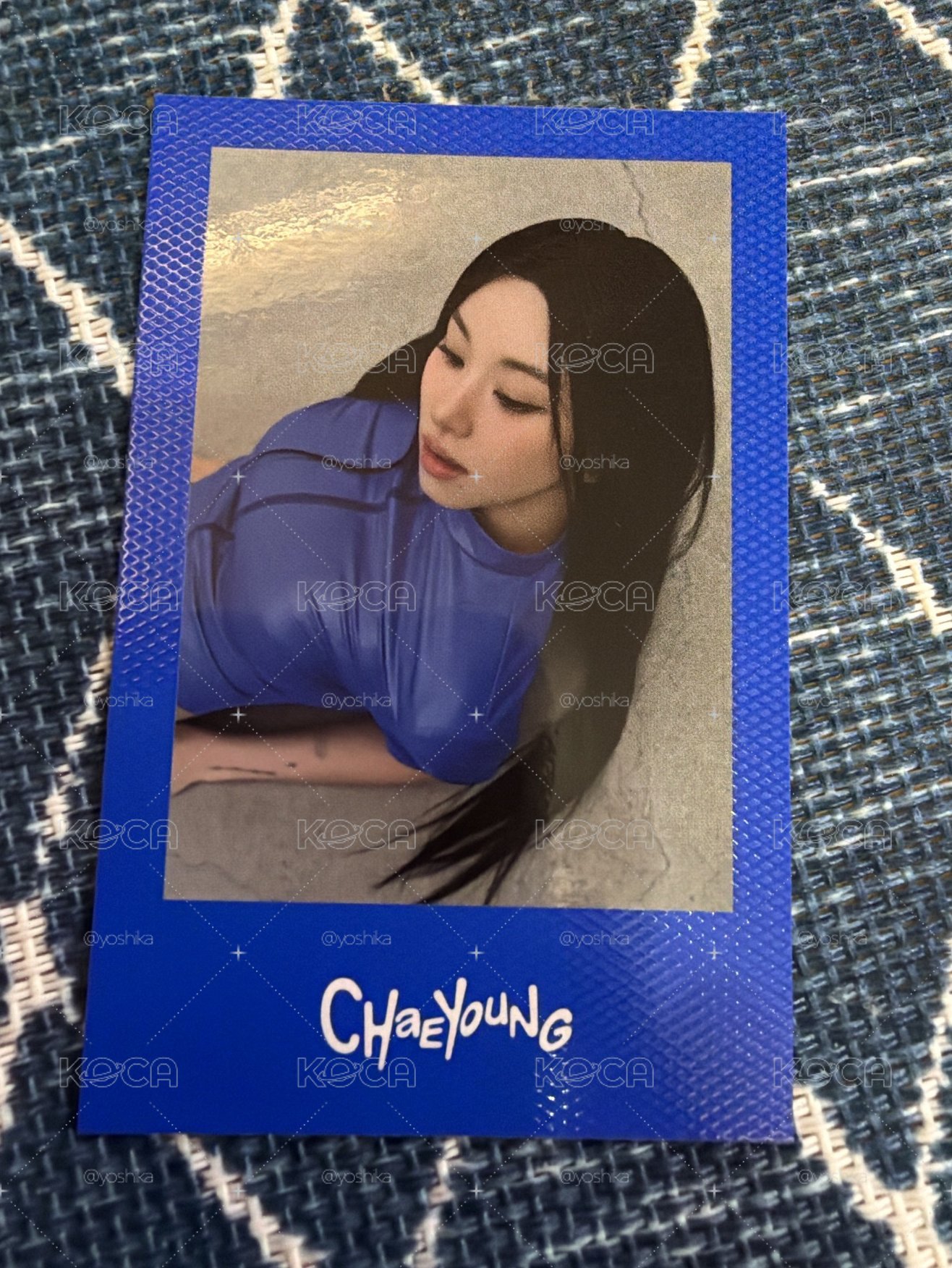 彩瑛  TWICE this is for 藍藍拍立得 正規四 專輯卡 Polaroid ver. 藍版