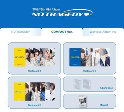 TWS NO TRAGEDY 迷五 單封一套（6張單封+6套特典）