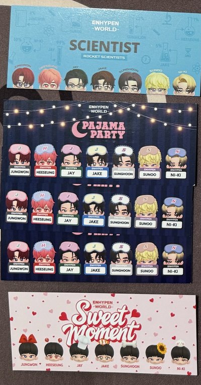 ENHYPEN WORLD 隨機卡/QQ人鑽石卡 校服/機長/吸血鬼