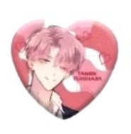 白泉社咖啡廳愛心徽章   徽章 白泉社咖啡廳愛心徽章（粉底）