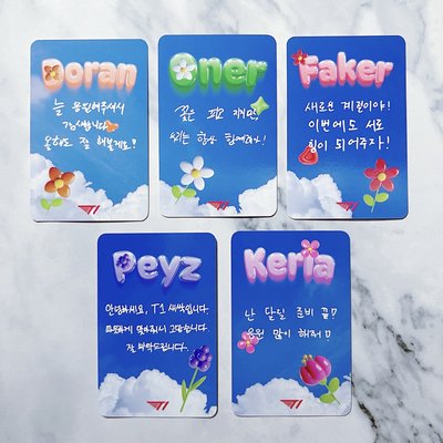 現貨 T1 滿額卡 Doran Oner Faker Peyz Keria