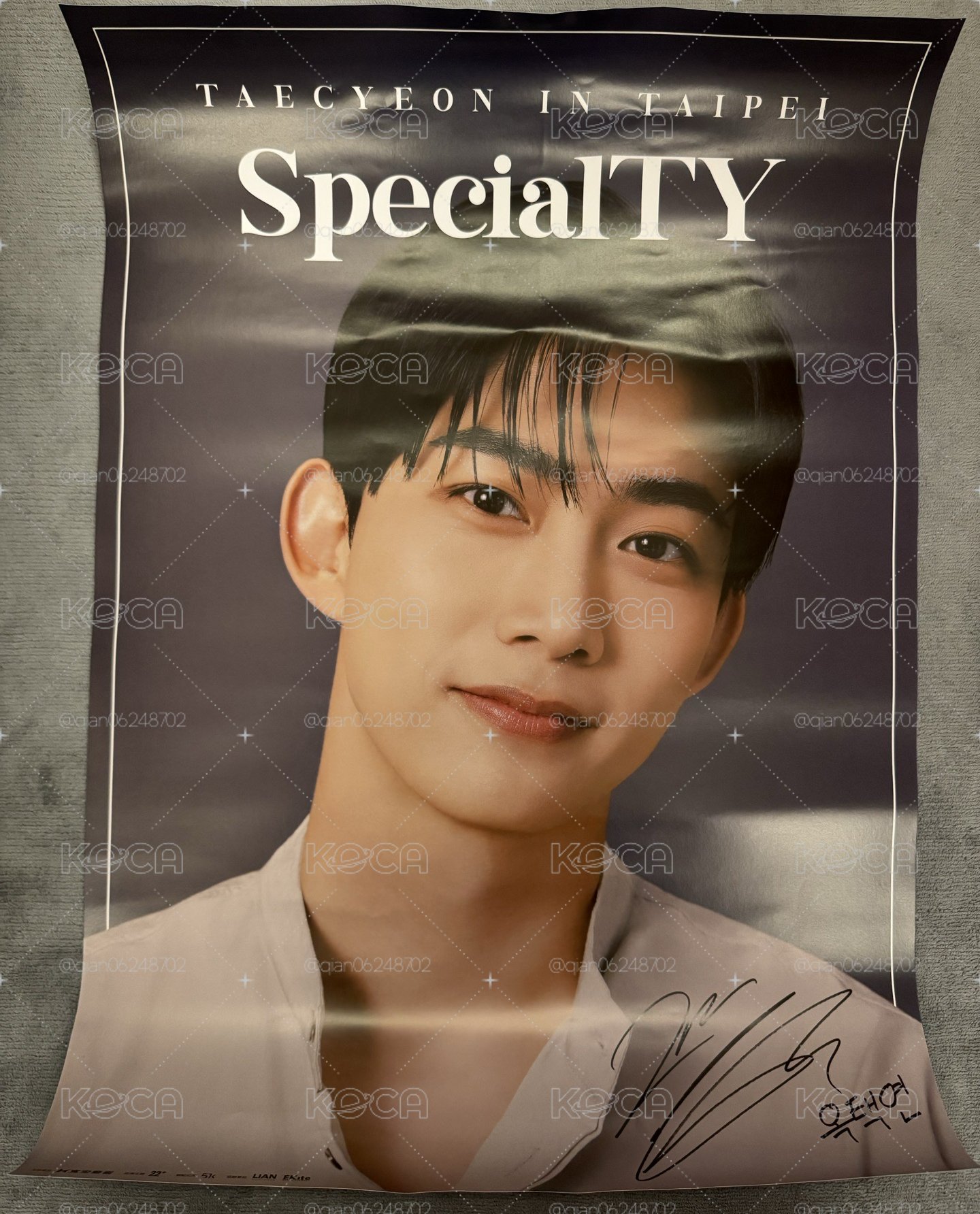 澤演 2023 OK TAECYEON in TAIPEI : SpecialTY 印簽海報、小卡