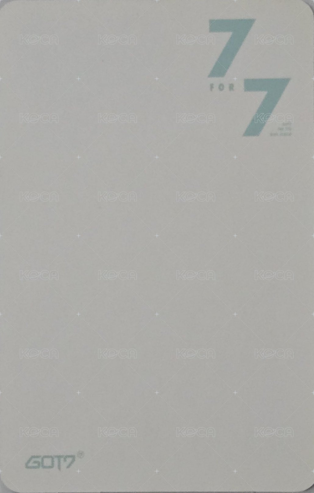 7 for 7 專輯卡  背面