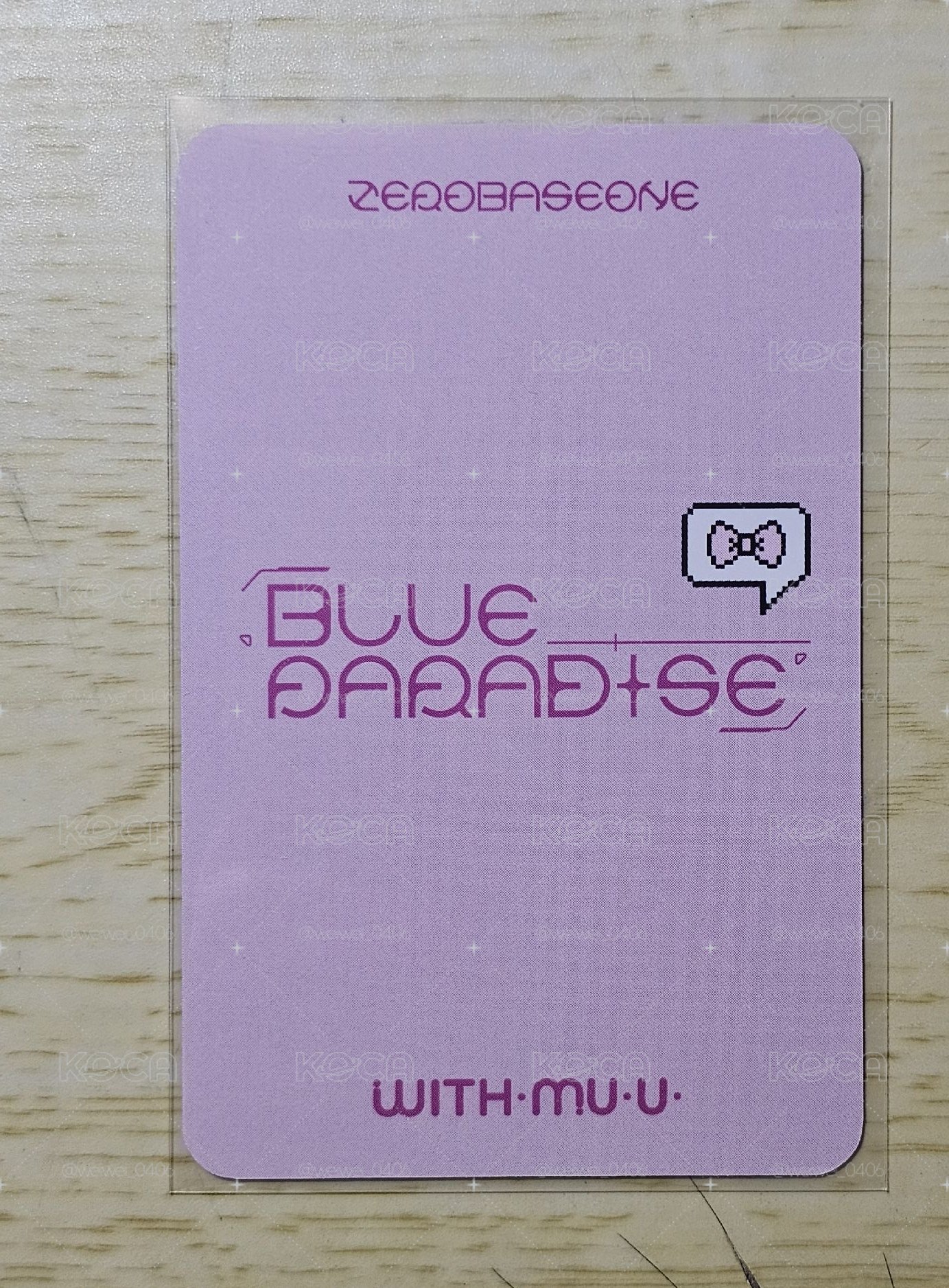 ZEROBASEONE 朴乾旭 迷五 特典卡