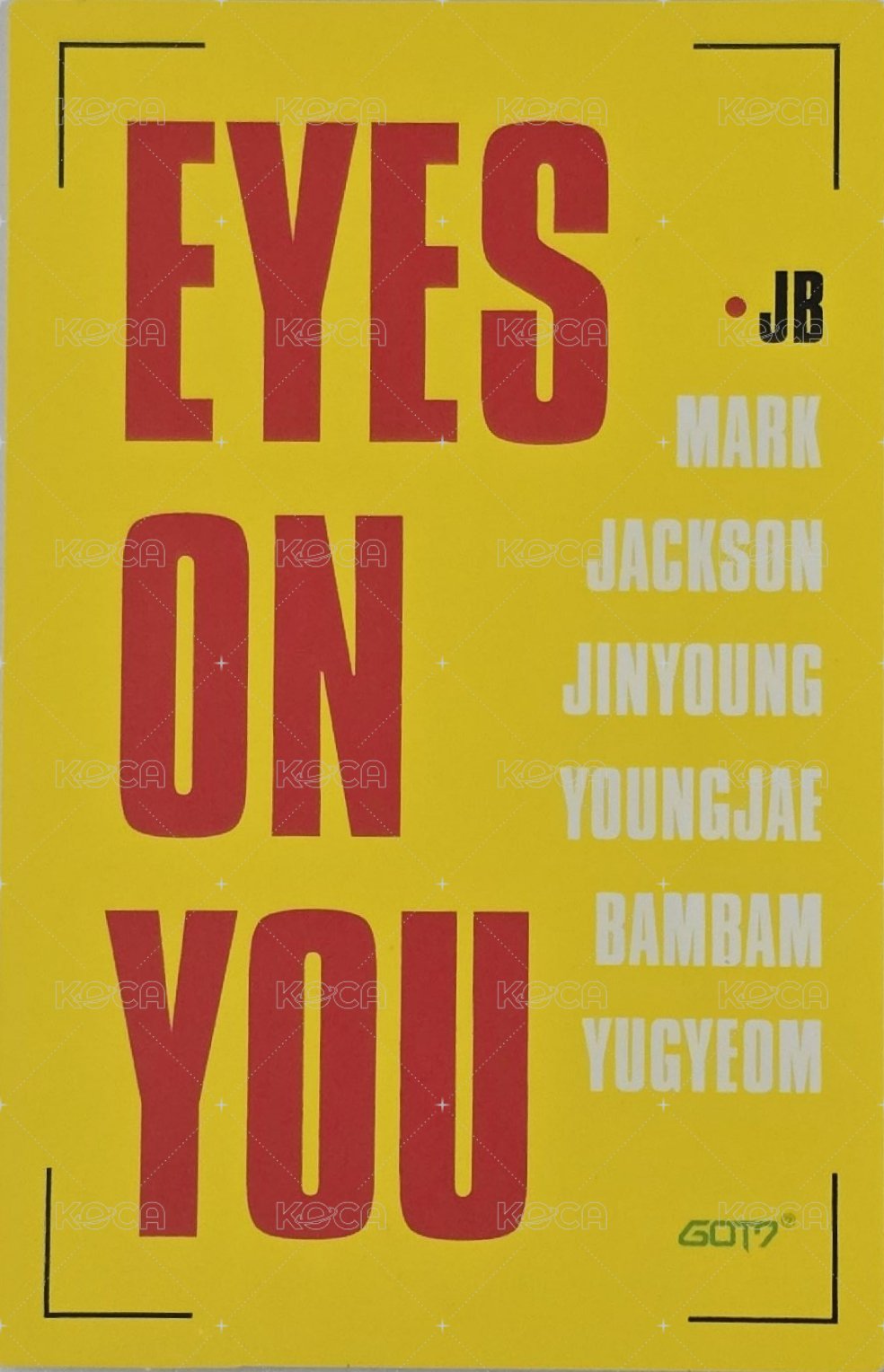 Eyes On You Eyes ver. 專輯卡  背面