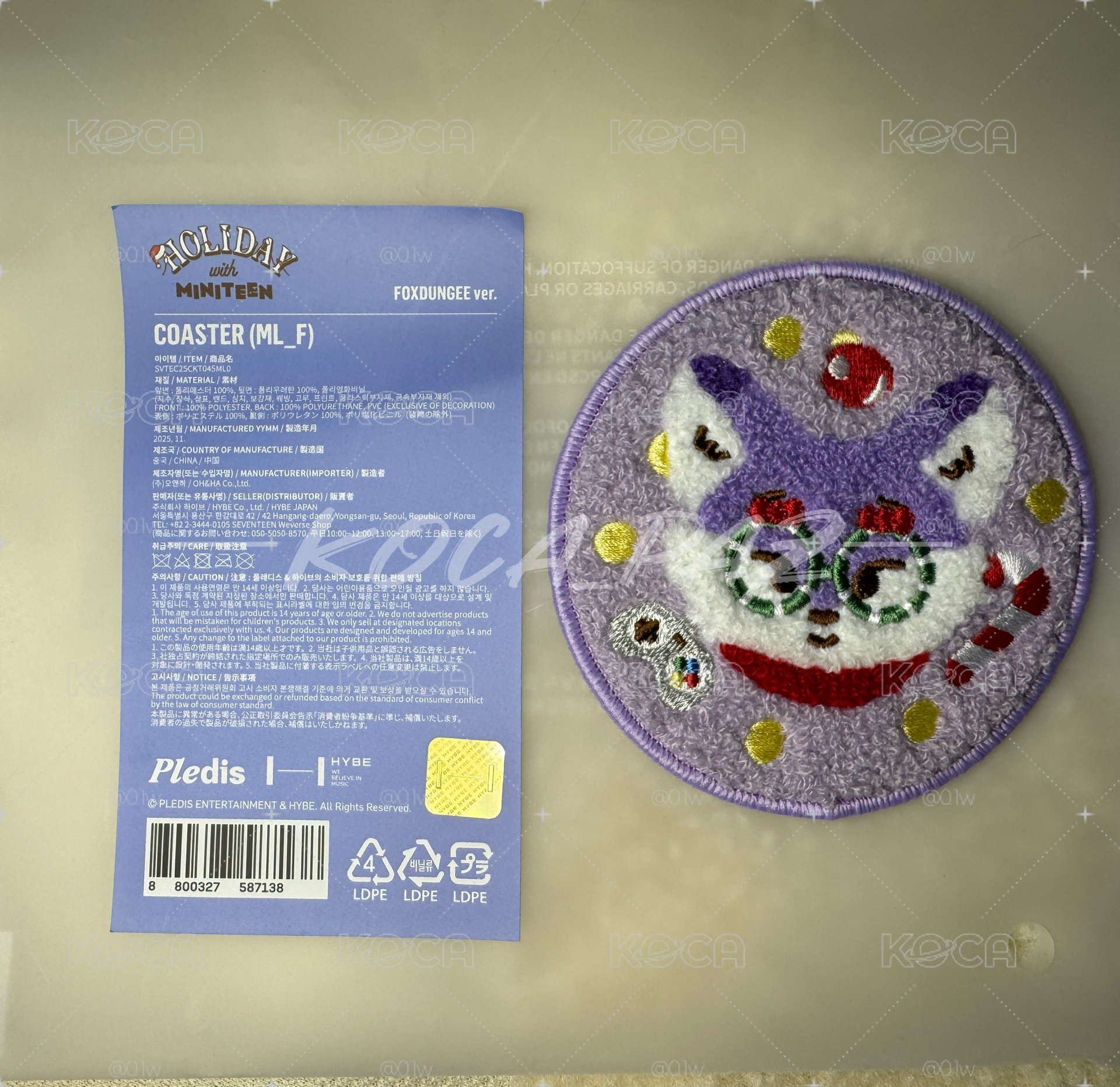 miniteen 聖誕 杯墊 FOXDUNGEE