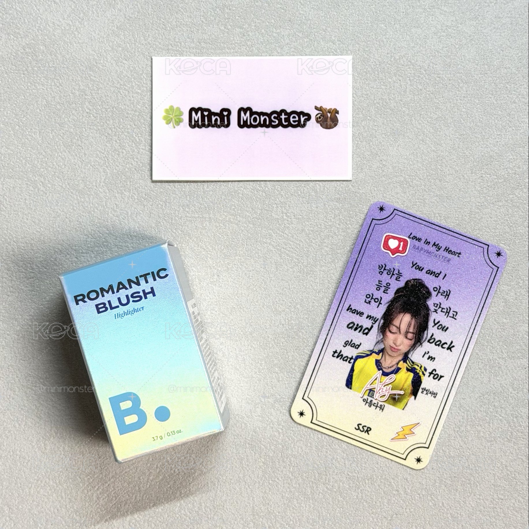 🍀Mini Monster🦥 Q音歌詞卡 SSR賢+打亮棒