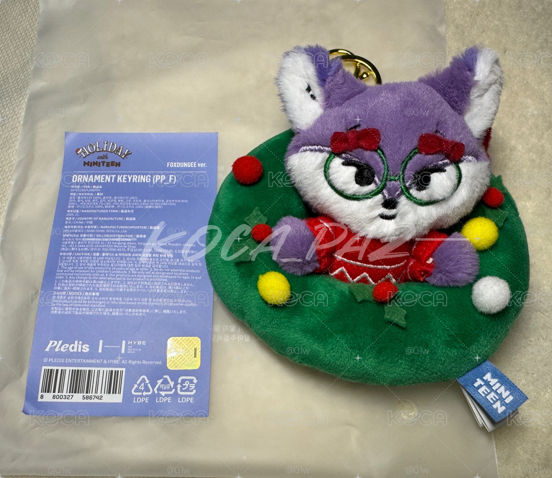 miniteen 聖誕 花圈娃 FOXDUNGEE
