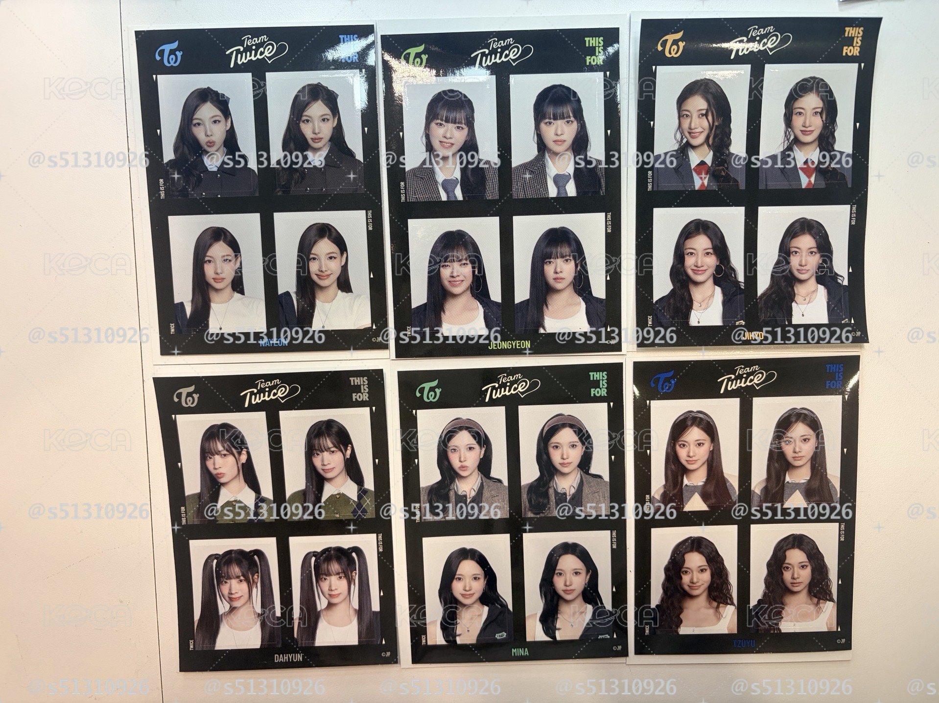 現貨速出❤️TWICE 新國立 六巡 證件照 贈送保護膜 證件照貼紙 南 mina 娜璉 多賢 定延 志效 子瑜