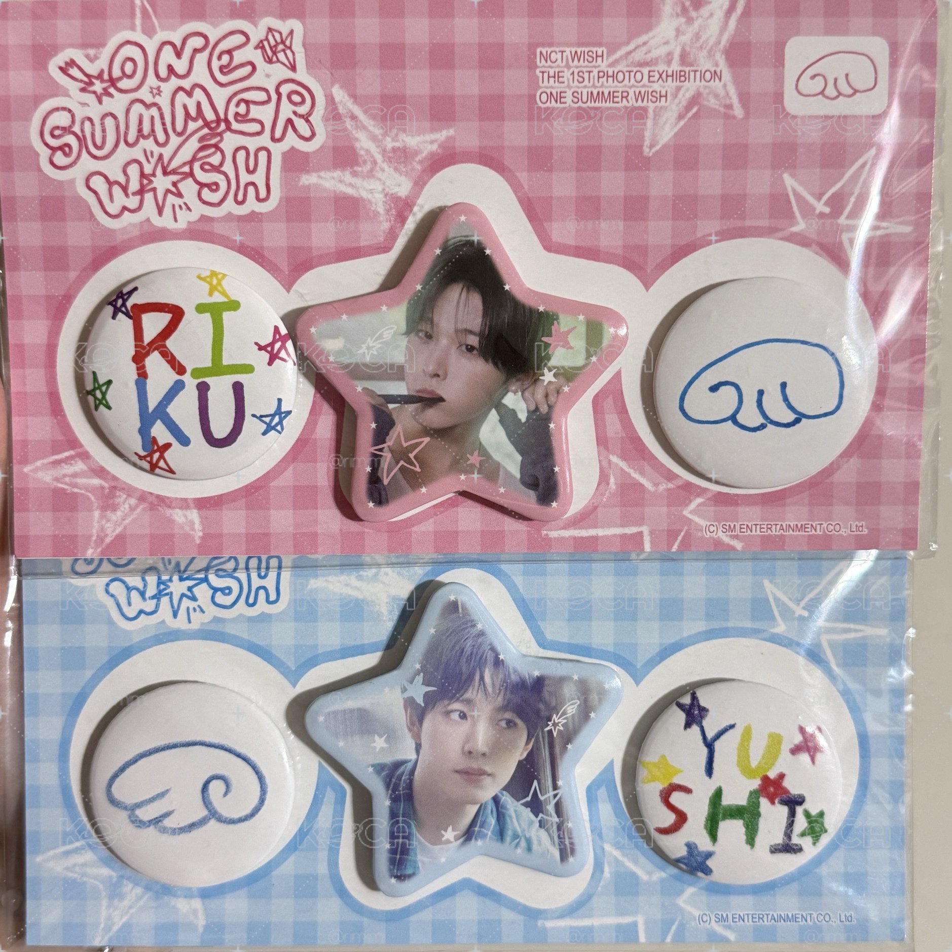 nctwish riku yushi夏日展徽章