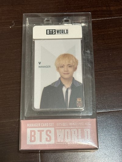 BTS WORLD 金泰亨V 經紀人吊牌