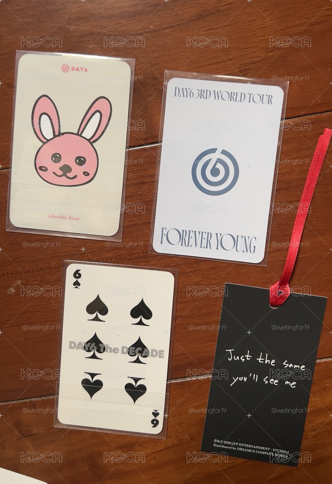 DAY6🐰🐻🦊特典專卡書籤