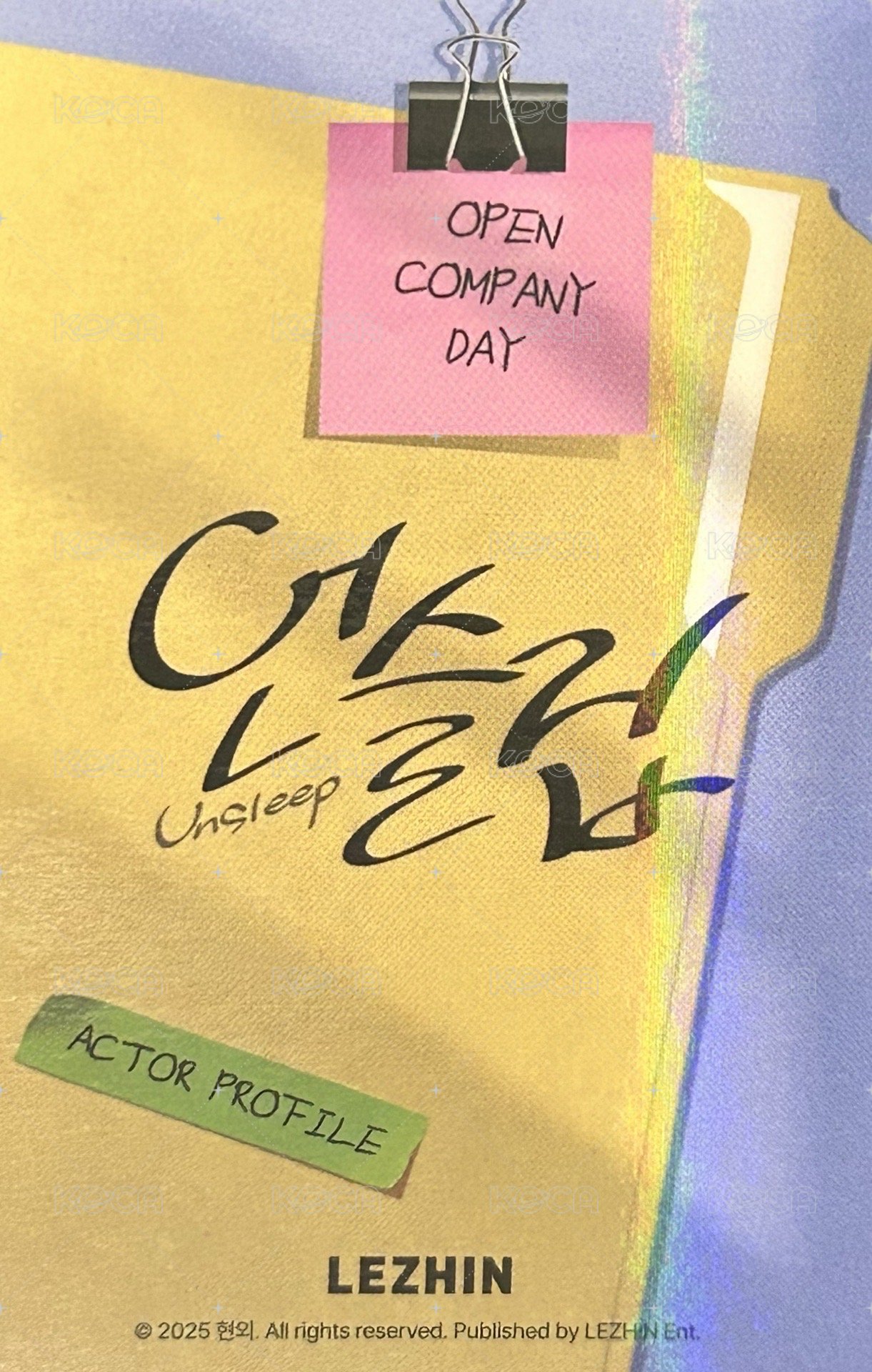 OPEN COMPANY DAY JMEESHOP 隨機卡  背面