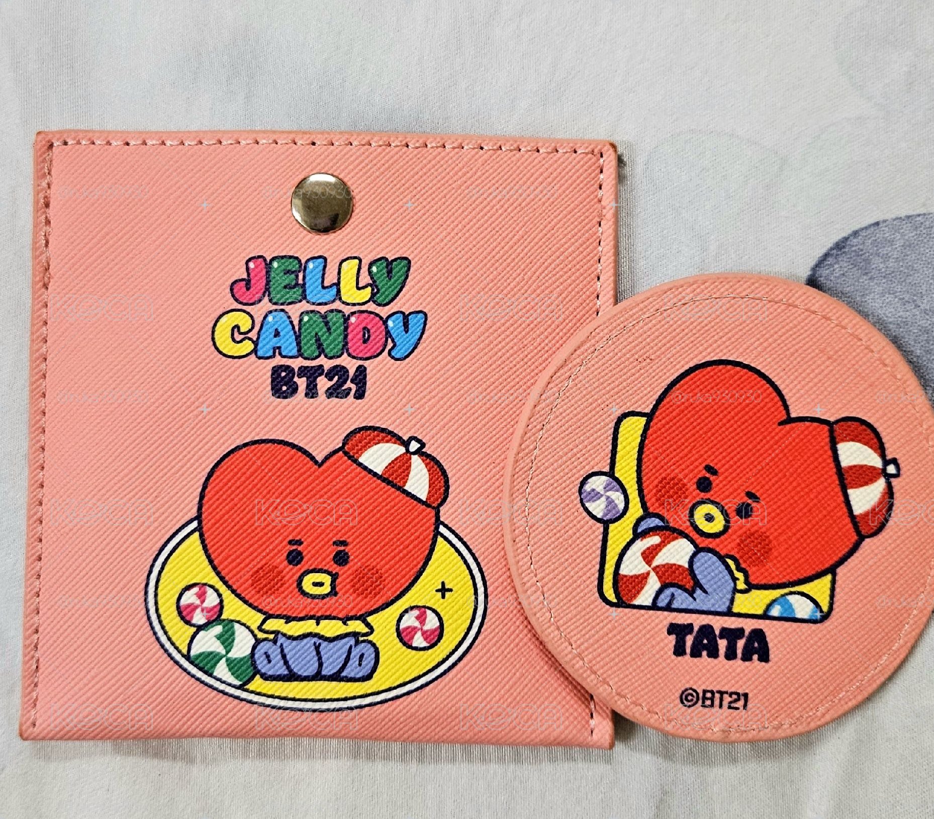 BT21  TATA 隨身鏡與卡夾組 ❤️