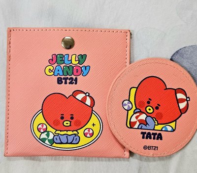 BT21  TATA 隨身鏡與卡夾組 ❤️