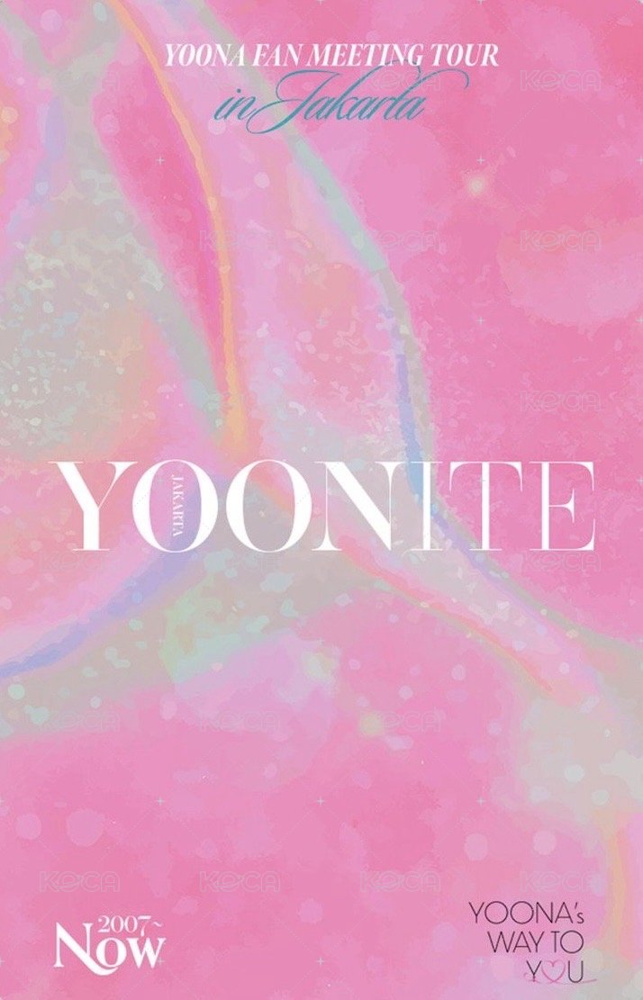 YOONITE 雅加達 入場卡 / 場限卡  背面
