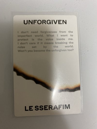 UNFORGIEN 專輯卡