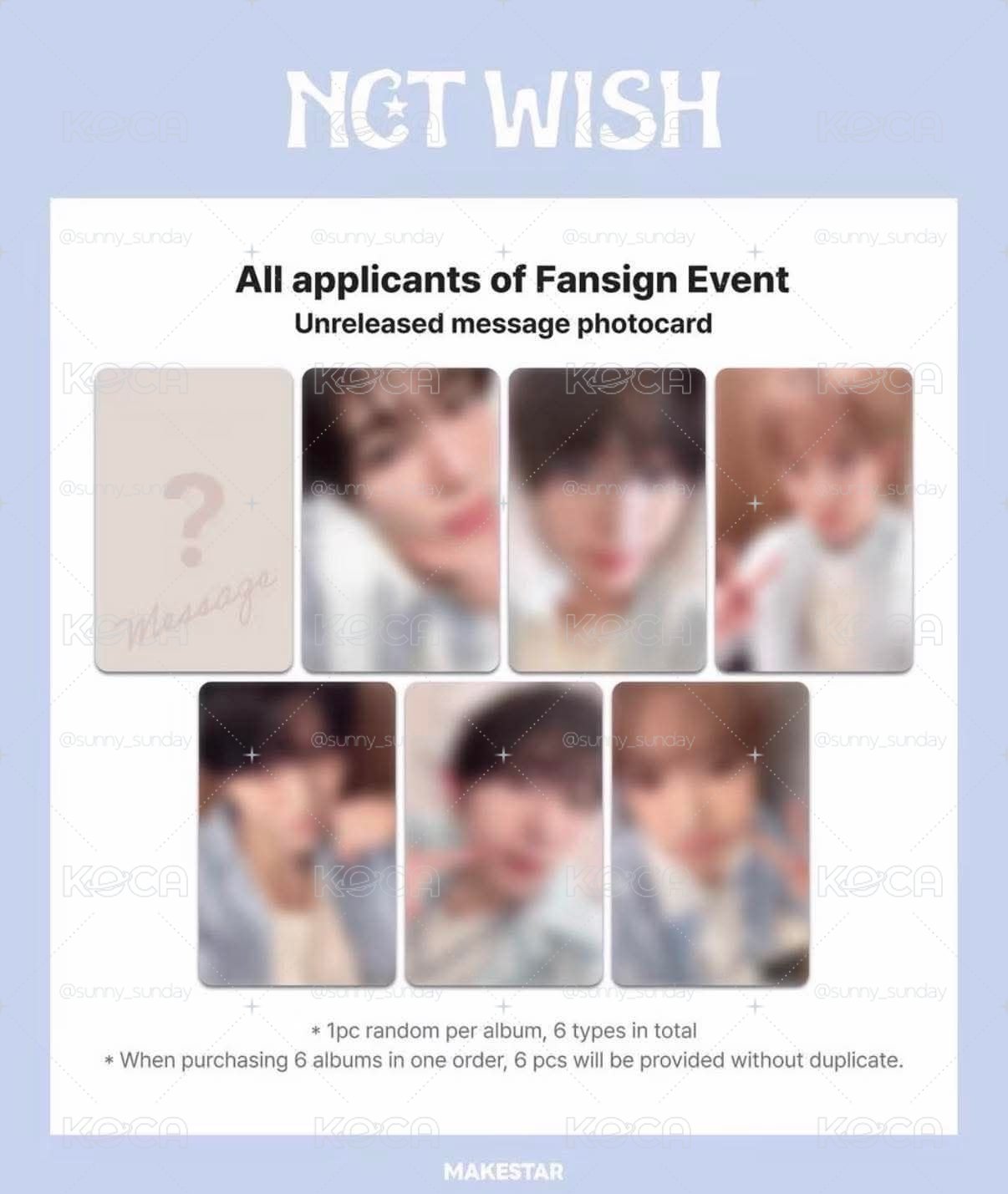 非現貨 NCT WISH 新加坡簽售卡