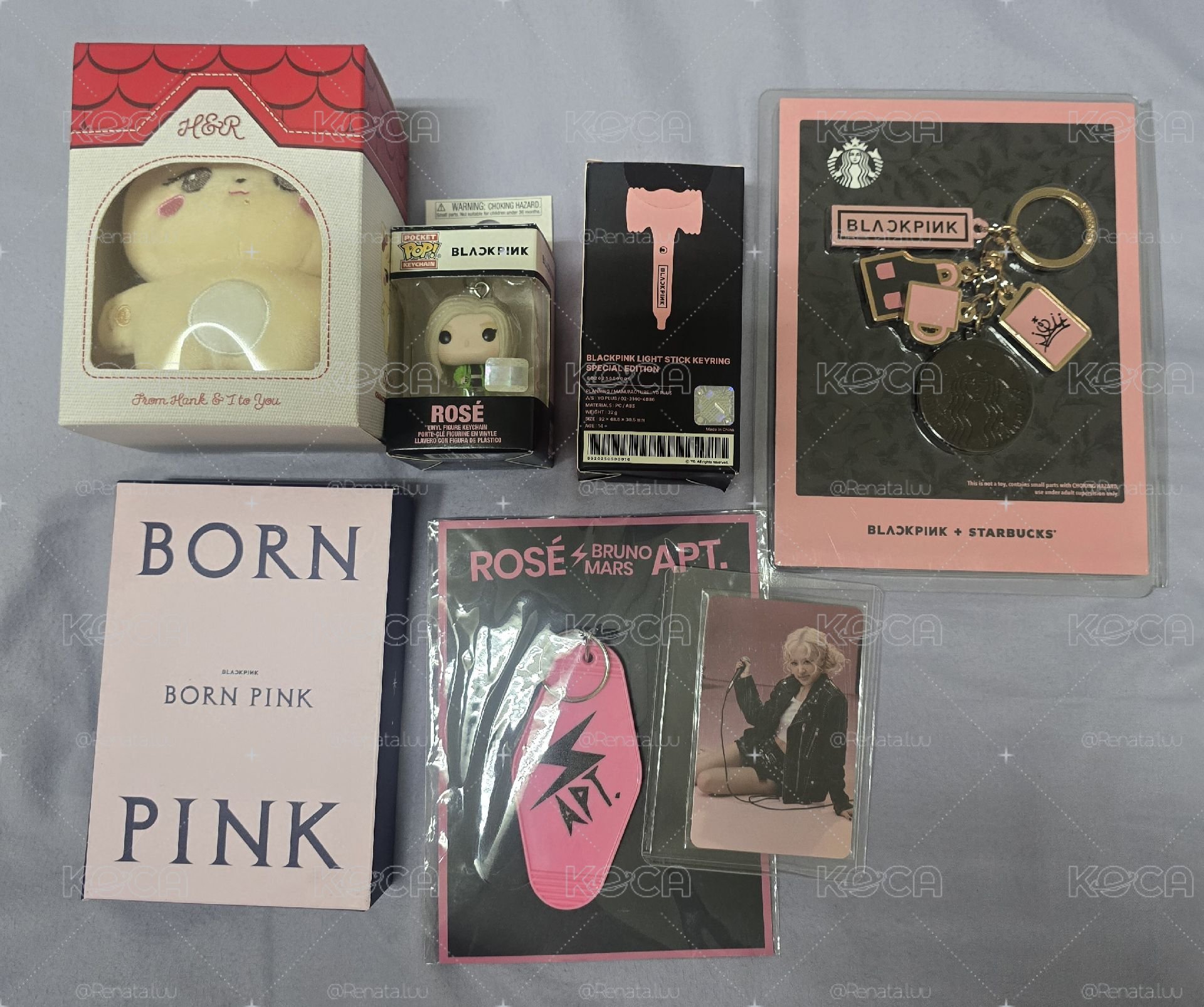 Blackpink Rose 睡衣肉與大頭殻吊飾5件組  ，JUMP肉＆長腿肉6件組，肉年曆吊飾小娃6件組