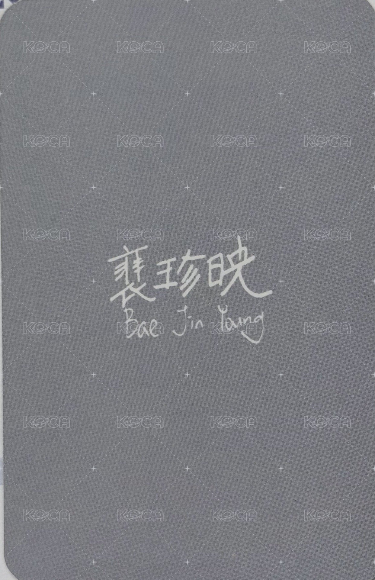 1st OFFICIAL FANCLUB 會員禮卡  背面