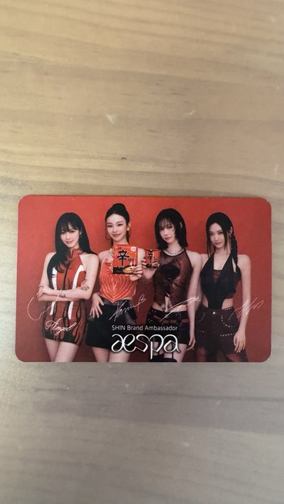 🔥辛拉麵官方代言卡｜aespa 團體卡🔥