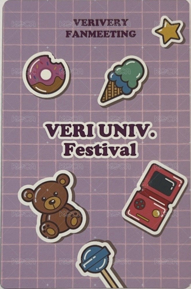 VERI UNIV. Festival 卡冊卡 周邊卡 三人卡 背面