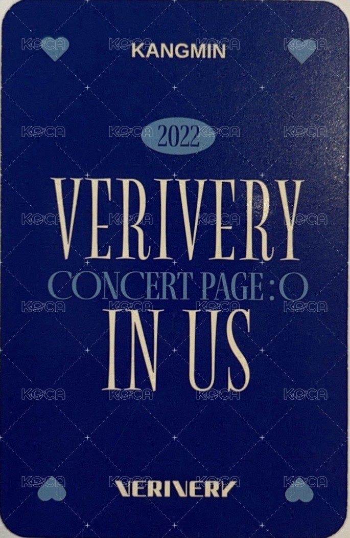VERIVERY 1st CONCERT PAGE : O 美巡寫真書 周邊卡  背面