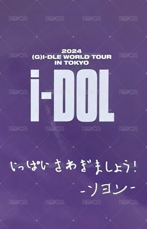 24’世巡演唱會 iDOL 滿額卡 日本滿額娟 背面