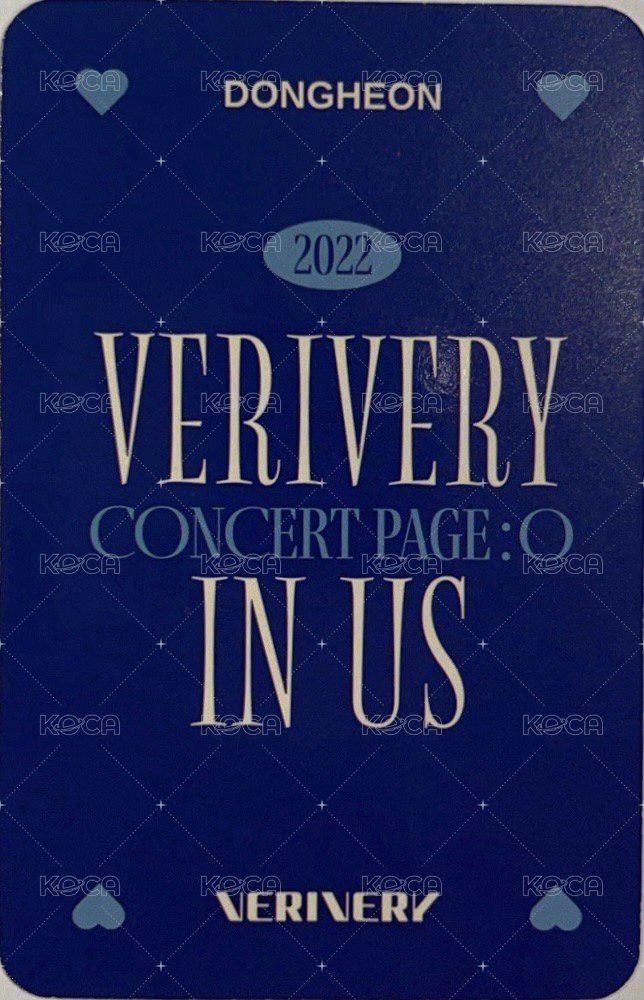 VERIVERY 1st CONCERT PAGE : O 美巡寫真書 周邊卡  背面