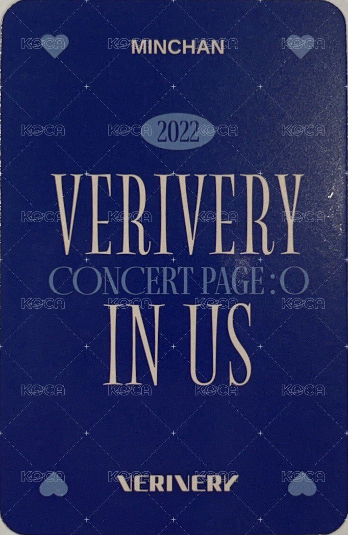 VERIVERY 1st CONCERT PAGE : O 美巡寫真書 周邊卡  背面