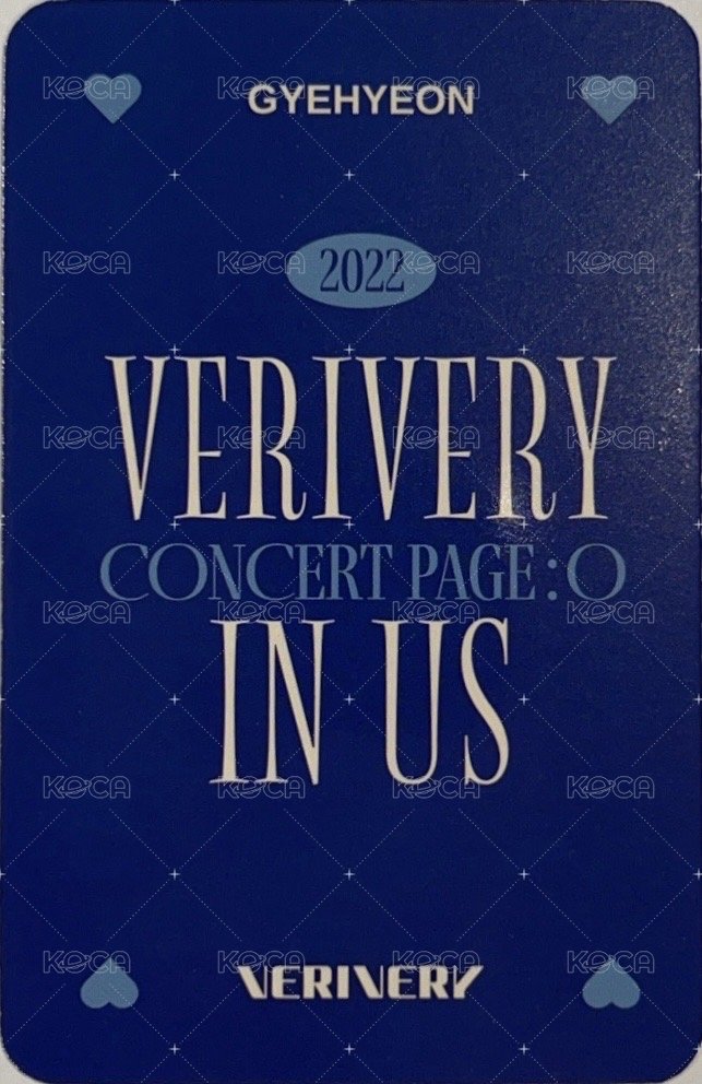 VERIVERY 1st CONCERT PAGE : O 美巡寫真書 周邊卡  背面
