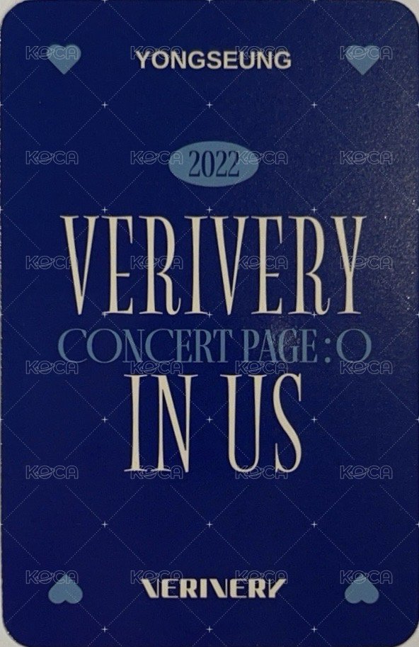 VERIVERY 1st CONCERT PAGE : O 美巡寫真書 周邊卡  背面