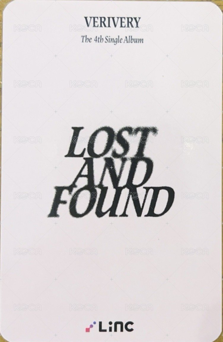 Lost and Found linc 1:1線上 簽售卡 兔毯ver. 背面