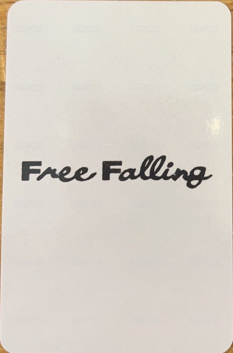Free Falling k4 快閃店 飲料卡 特典卡  背面