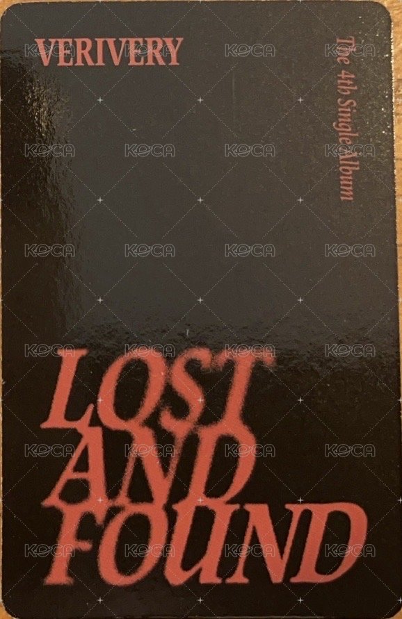 Lost and Found light ver.B 專輯卡  背面