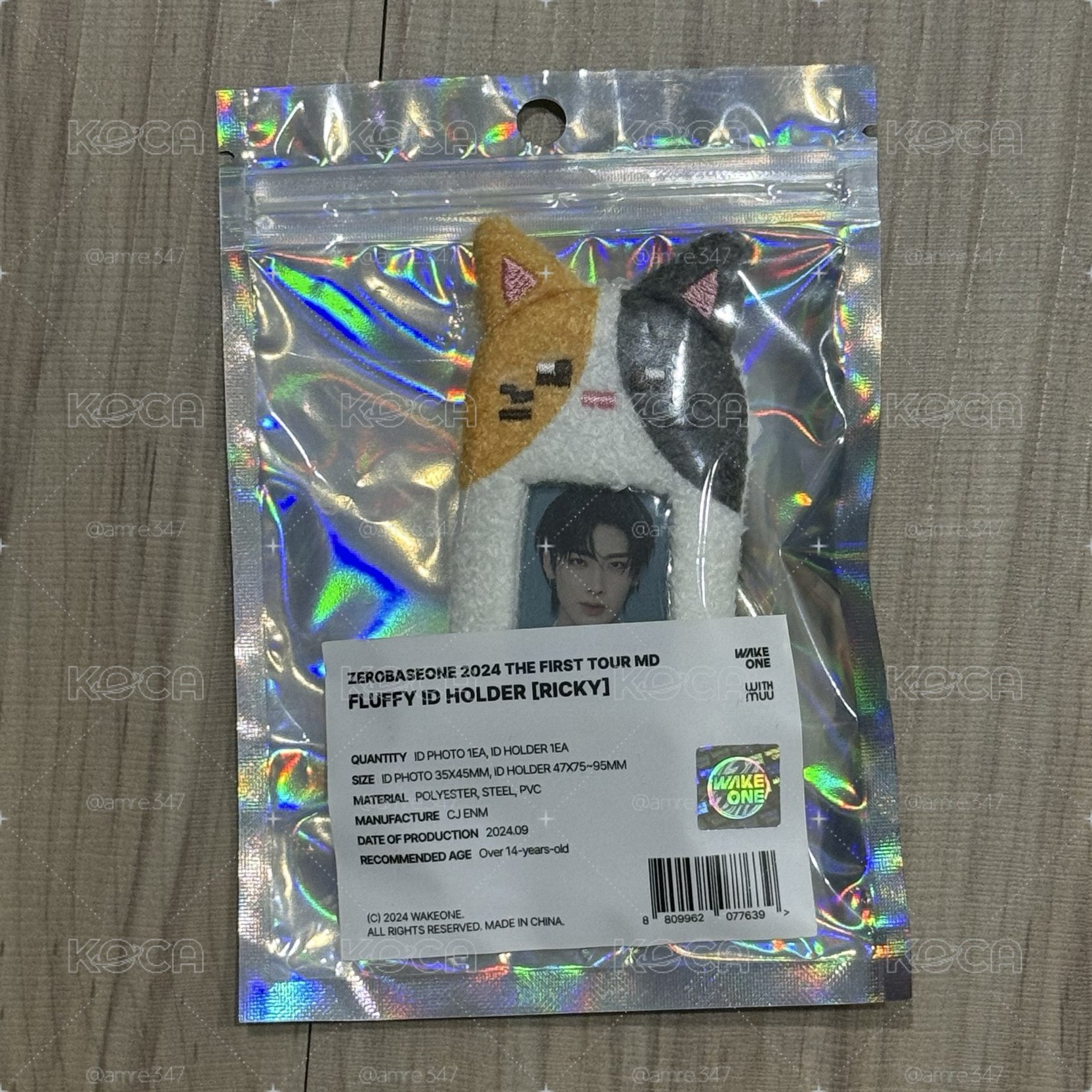 一巡TIMELESS WORLD毛絨證件照鑰匙圈 Ricky