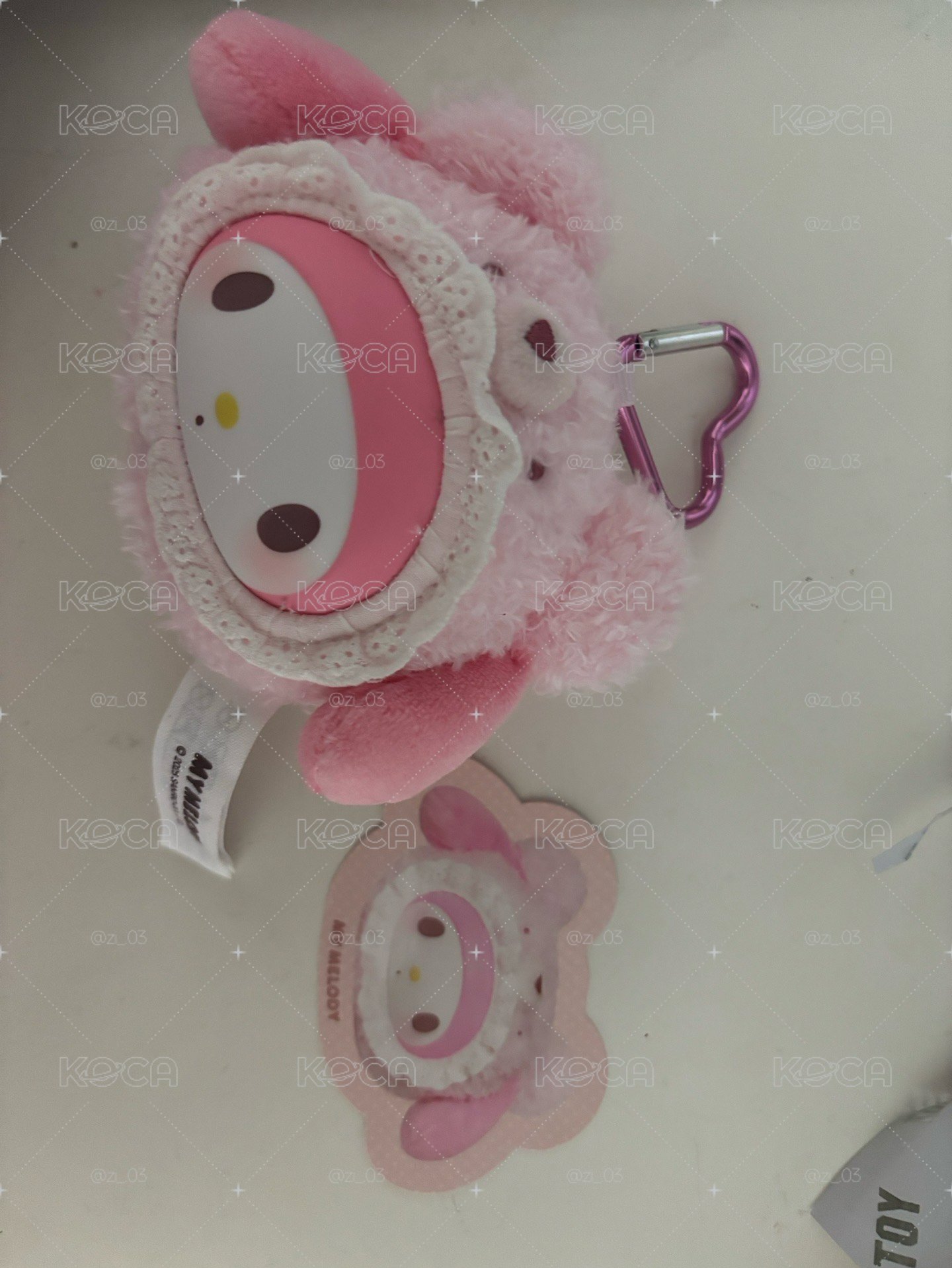 美樂蒂三麗鷗絨毛娃娃愛心扣