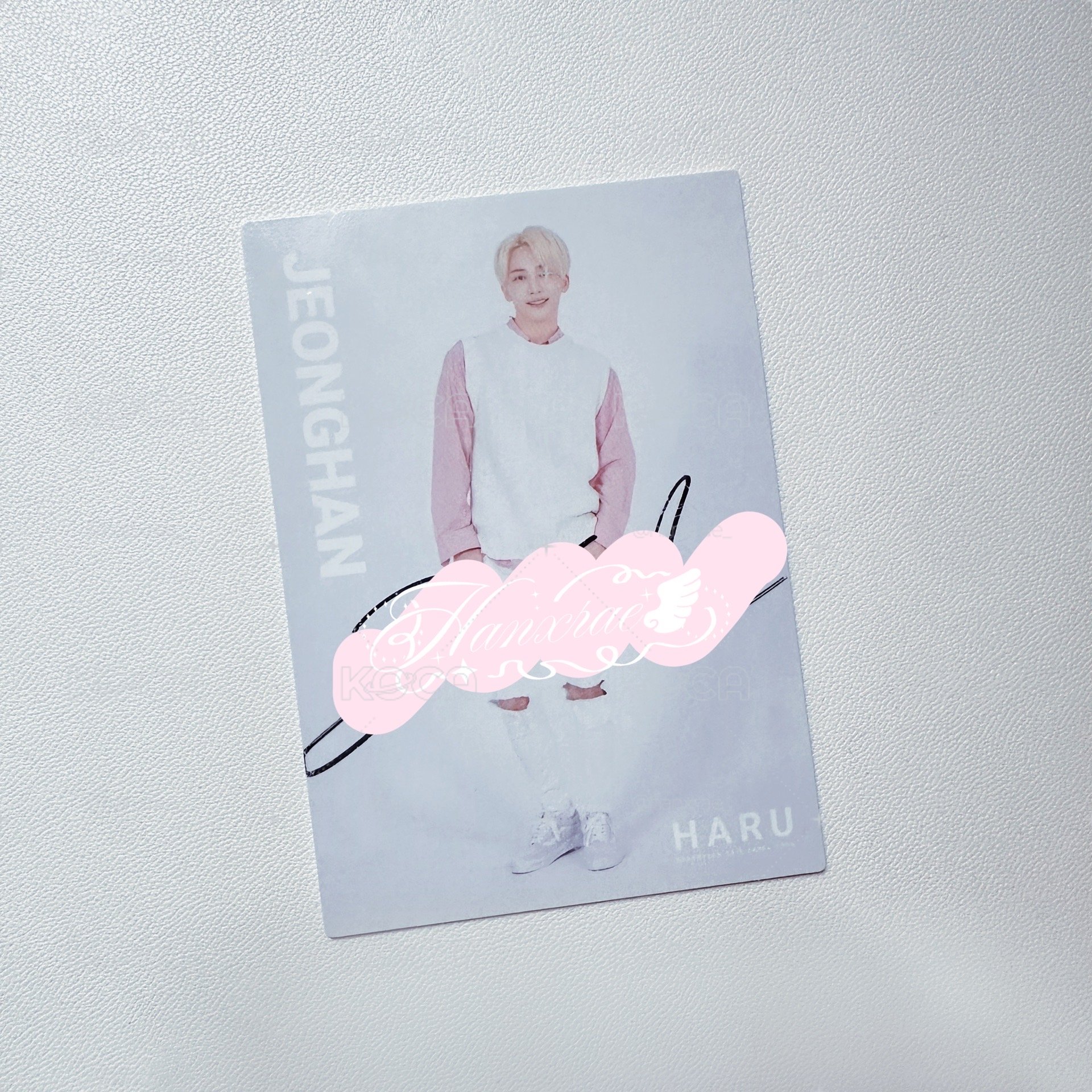SEVENTEEN 淨漢 HARU粉衣親簽卡