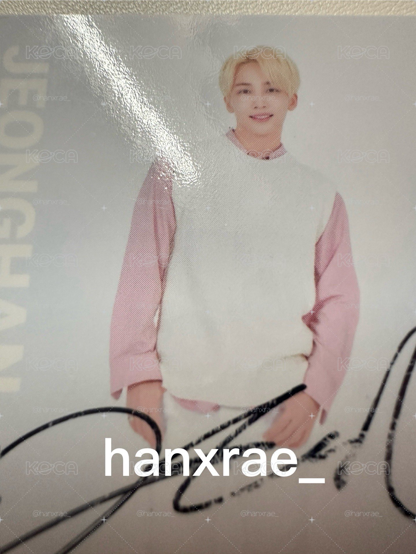 SEVENTEEN 淨漢 HARU粉衣親簽卡