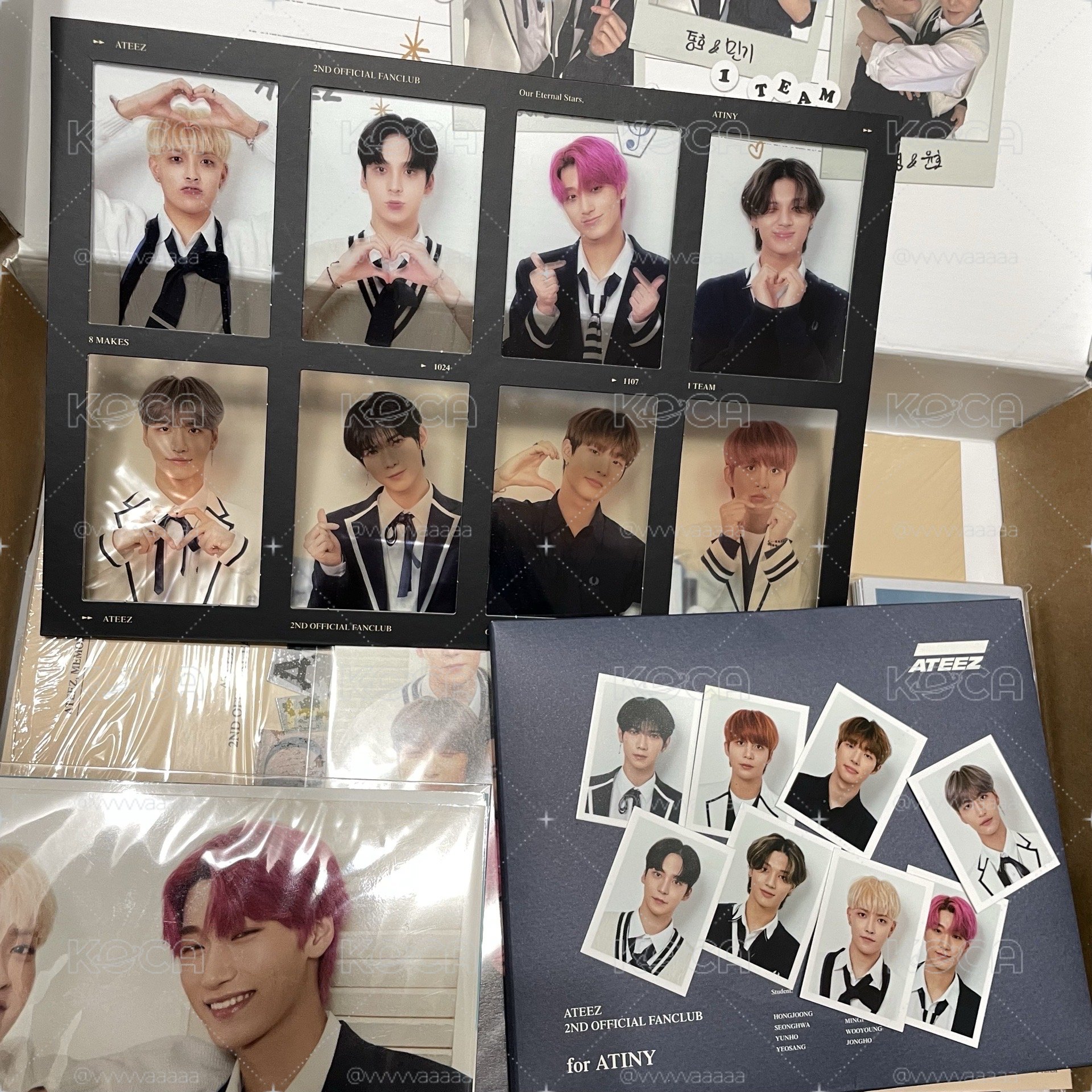 Ateez 二期會員禮 內容物完整 含有整組拍立得、整組證件照