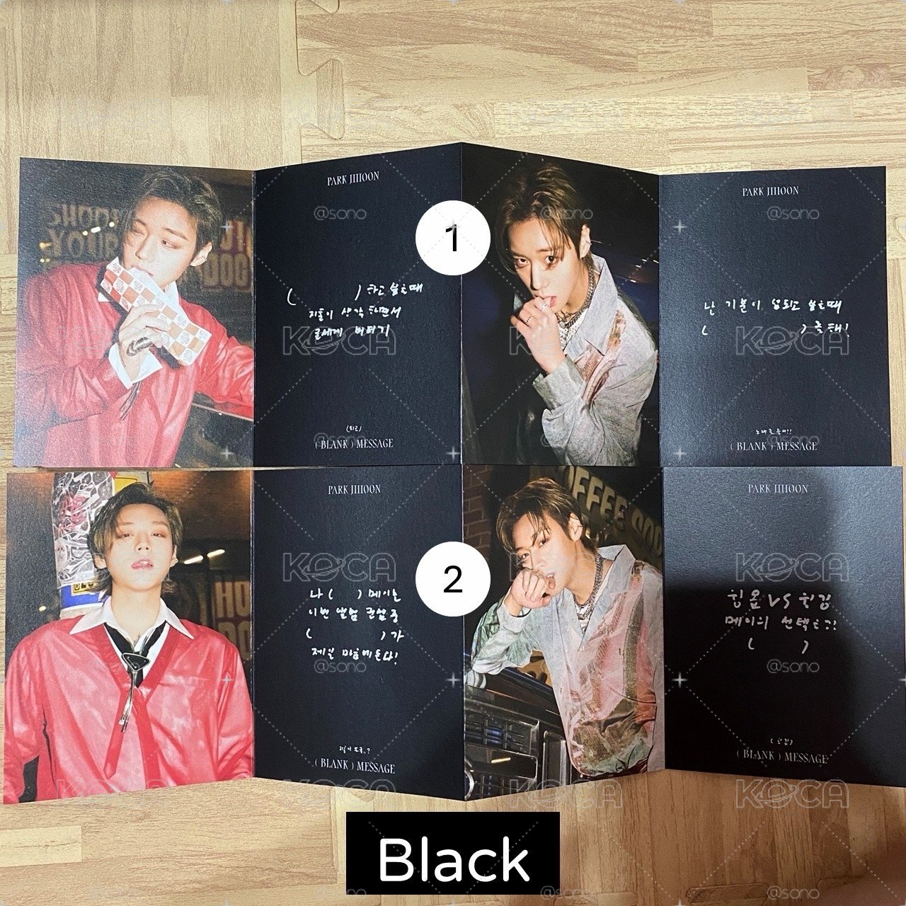 朴志訓 PARK JIHOON 迷你7輯 message card（BLACK）