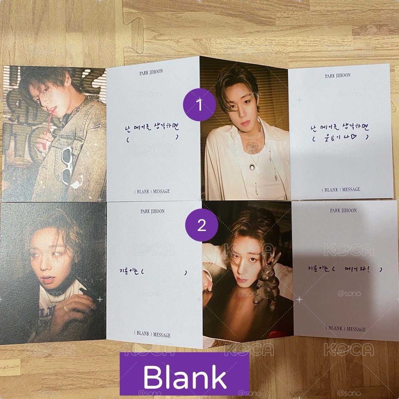 朴志訓 PARK JIHOON 迷你7輯 message card（BLANK）