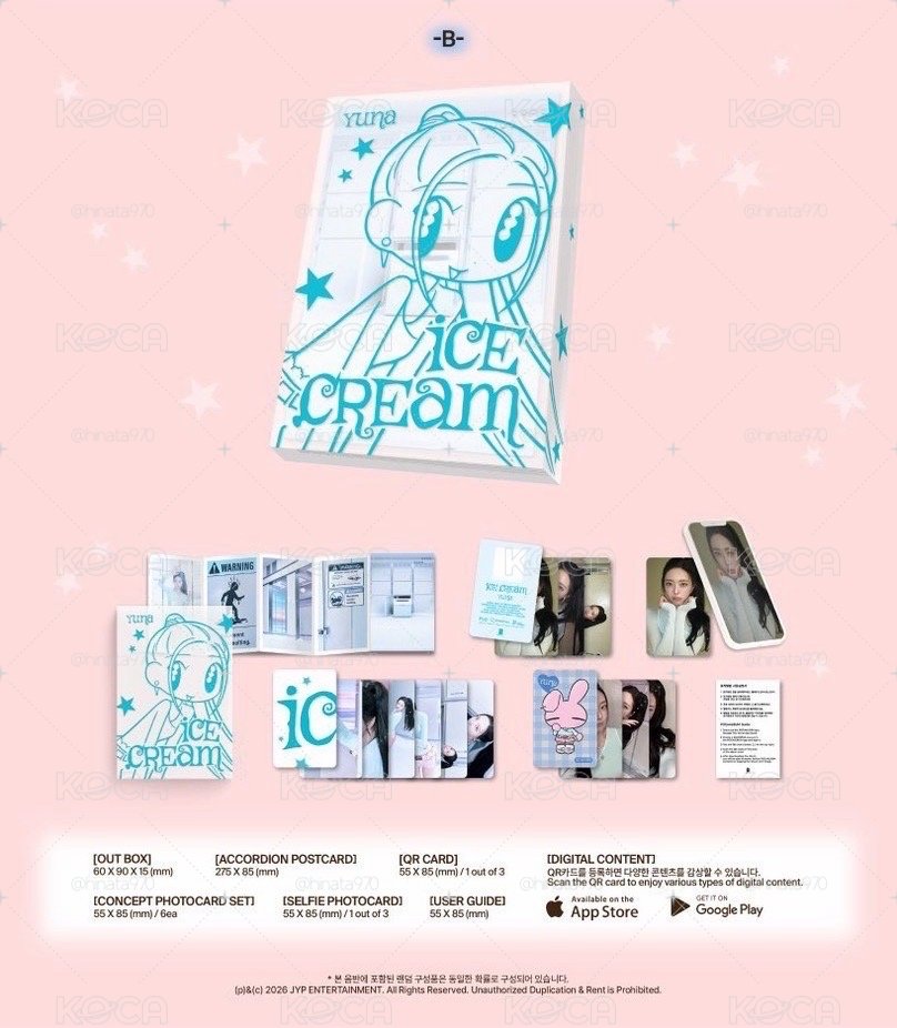 【現貨】ITZY Yuna Ice Cream MSLD 1.0特典含專（AB版本各1）