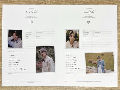 SEVENTEEN SOCIAL CLUB 明信片 檔案卡