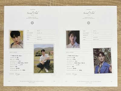 SEVENTEEN SOCIAL CLUB 明信片 檔案卡