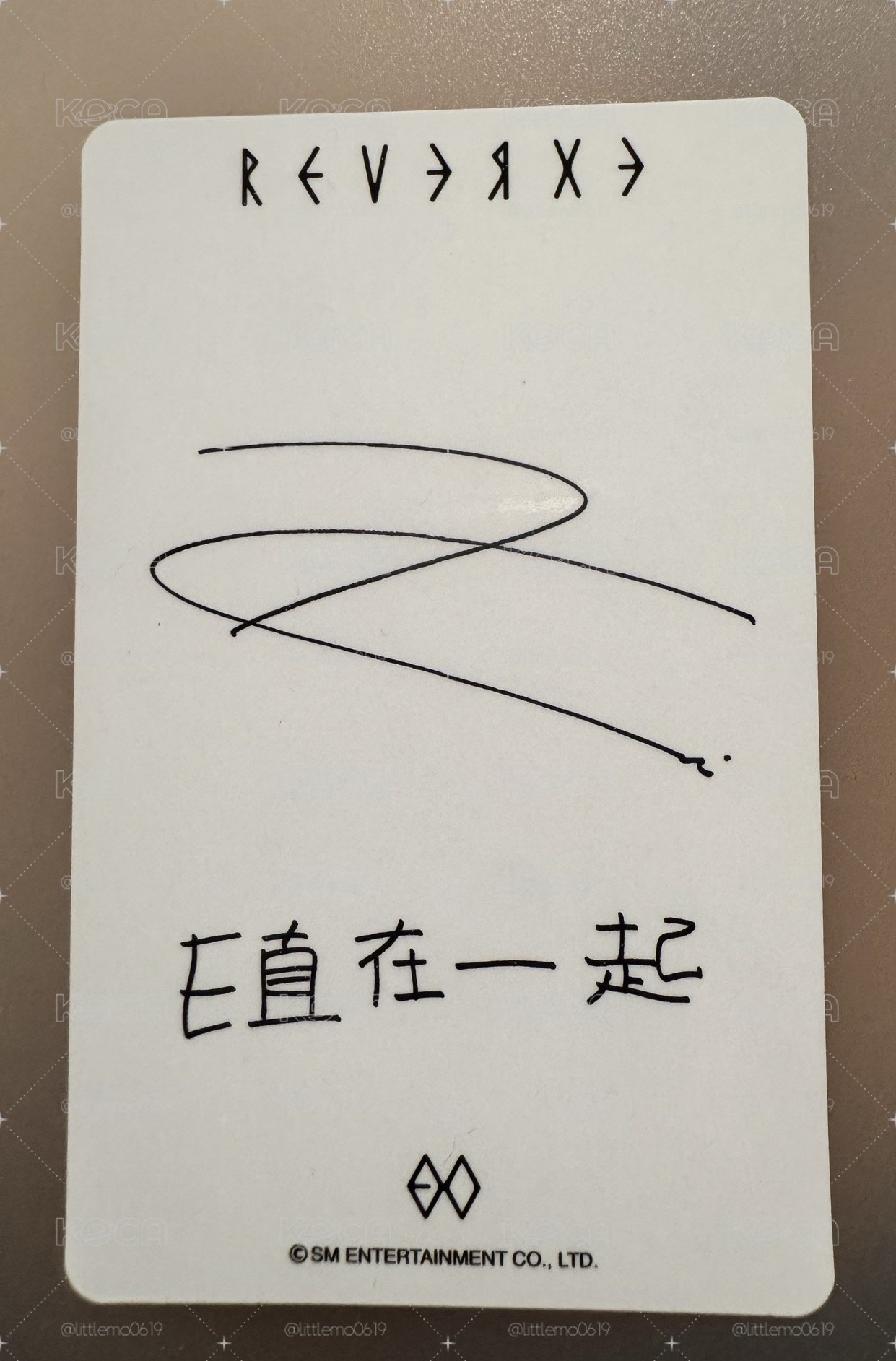 EXO 八輯 Reverxe 小芒 A ver. 特典卡 Kai