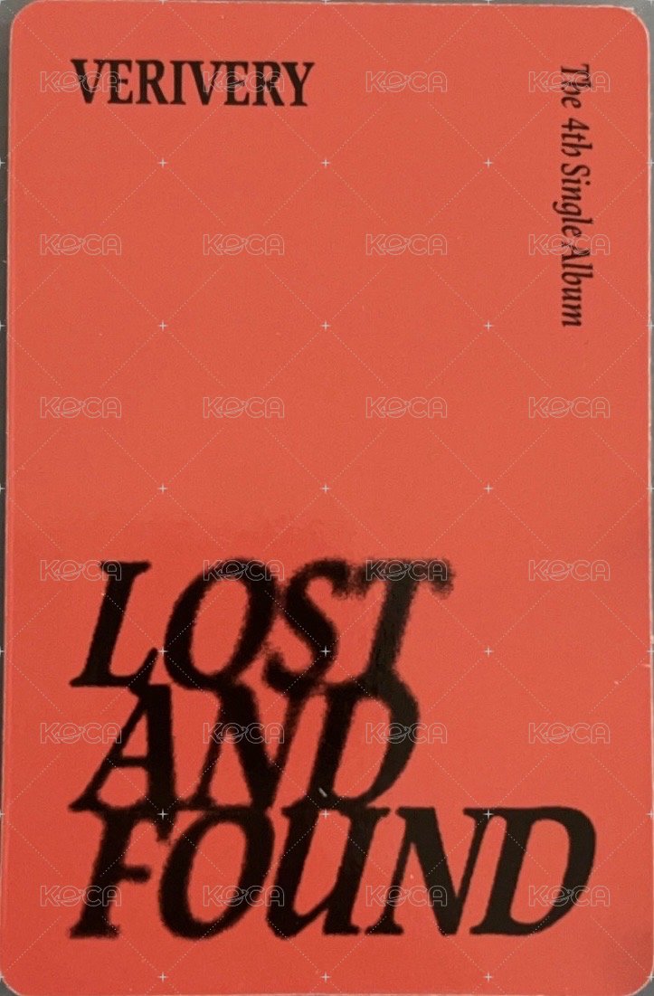 Lost and Found 專輯卡  背面